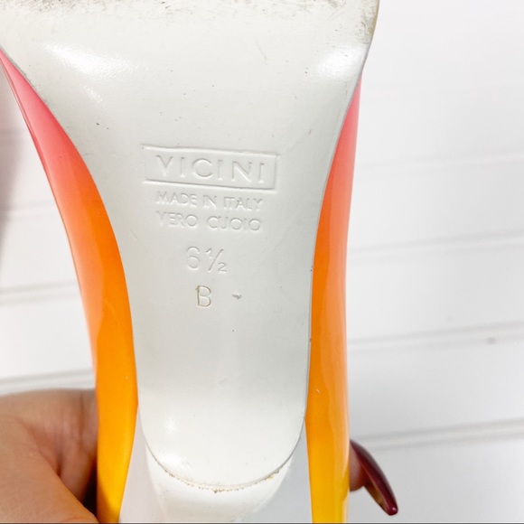 Giuseppe Zanotti Neon Ombré Heels size 6.5 - Picture 6 of 8